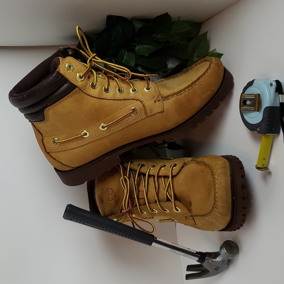 "Timberland" 7 eye moc toe midhaven lace up boots - Picture 2 of 13